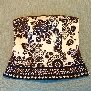 WHBM embroidered corset top